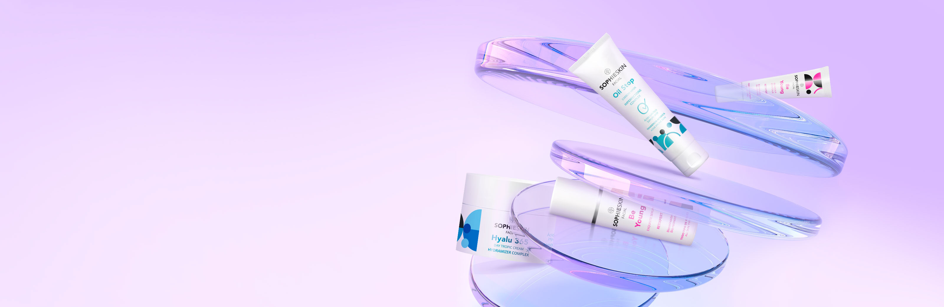 Main banner image with different Sophieskin products