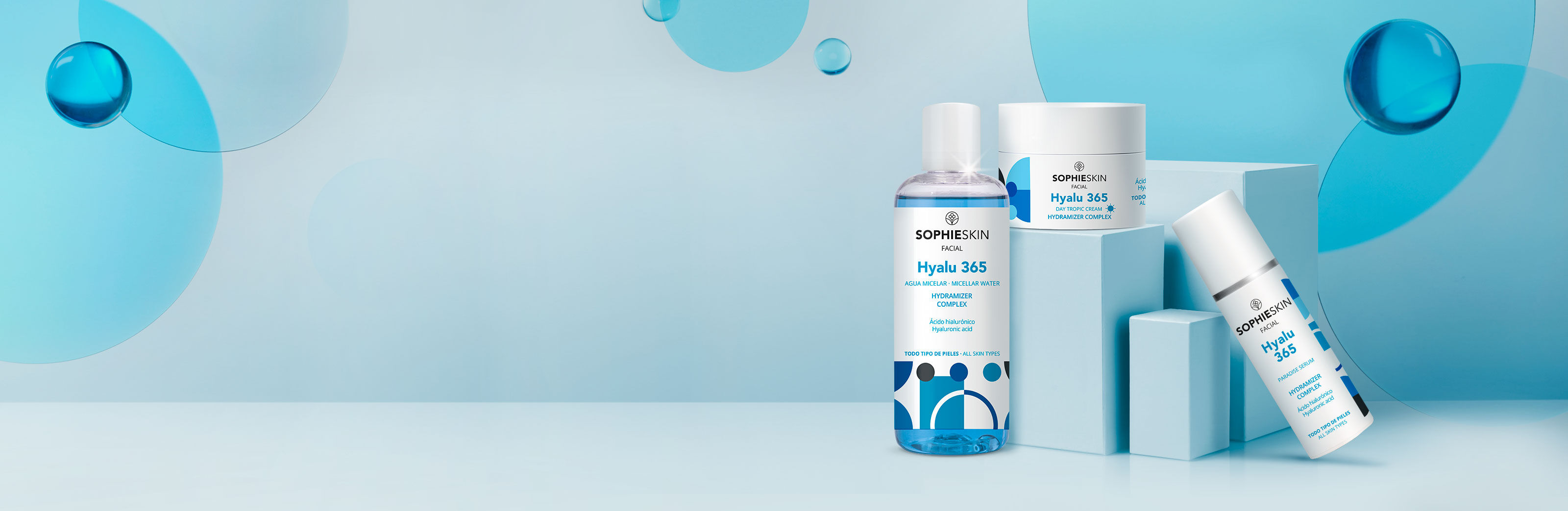 Main banner image with different Sophieskin products