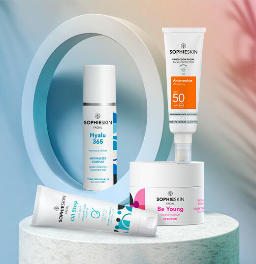 Main banner image with different Sophieskin products