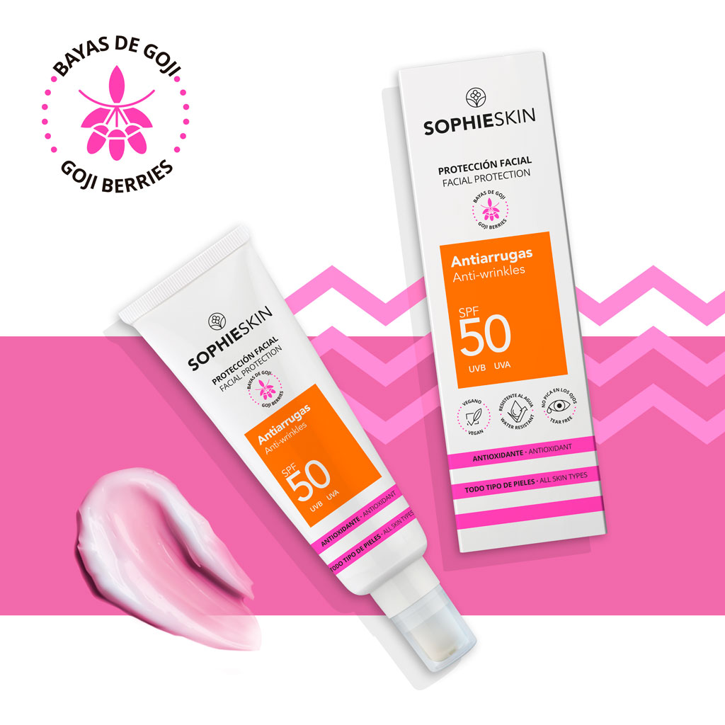 Anti-wrinkle SPF50 facial sunscreen